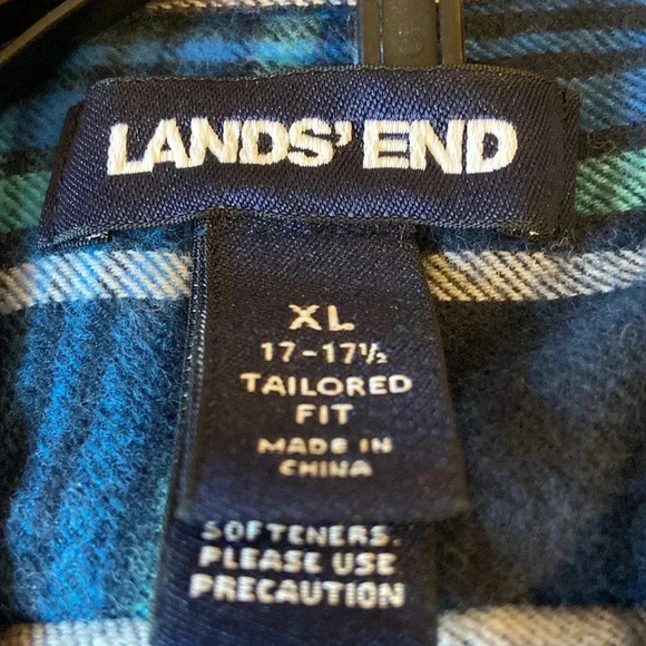 Lands End flannel long sleeve plaid size XL - Picture 4 of 6